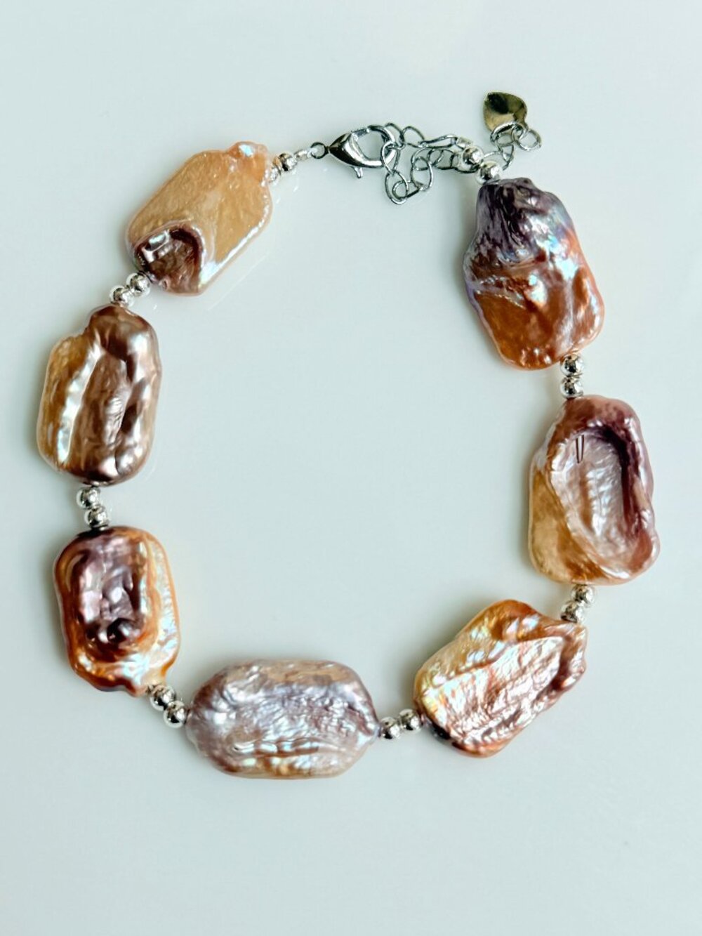 Vintage Rose Baroque Pearl Bracelet | Natural Freshwater Pearls | One of a Kind